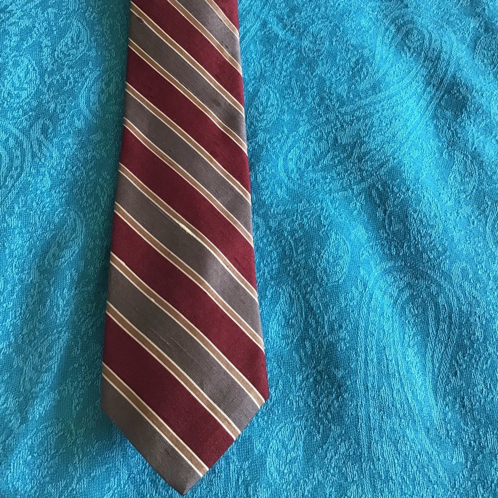 CHARLES JOURDAN MENS STRIPE SILK TIE GUC PARIS